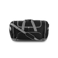 Grote sporttas of reistas - zwart/grijs - 69 x 34 x 36 cm - 4 vakken - draagriem