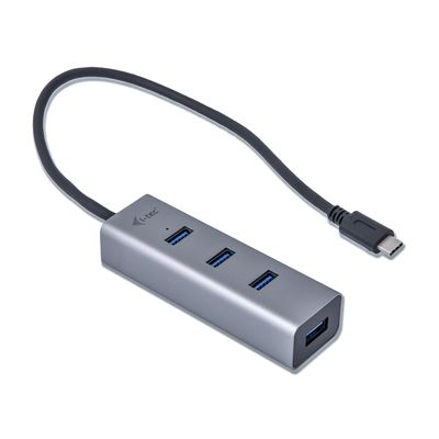 i-tec Metal C31HUBMETAL403 interface hub USB 3.2 Gen 1 (3.1 Gen 1) Type-C 5000 Mbit/s Grijs