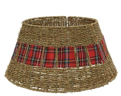 Boomring zeegras d70h28 cm naturel kerst - Everlands