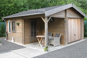 Lugarde Garage G4 500x550 cm - 44 mm- Zadeldak- Hout- Lugarde