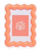 HEMA Fotolijst 10x15cm koraal hout golven (koraalroze)