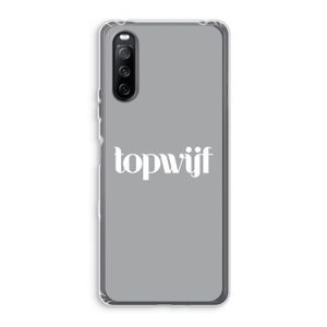 Topwijf Grijs Wit: Sony Xperia 10 III Transparant Hoesje