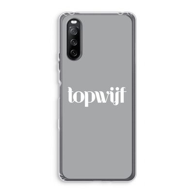 Topwijf Grijs Wit: Sony Xperia 10 III Transparant Hoesje