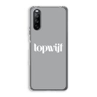 Topwijf Grijs Wit: Sony Xperia 10 III Transparant Hoesje