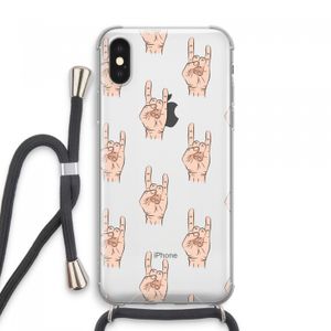 Rock: iPhone XS Max Transparant Hoesje met koord