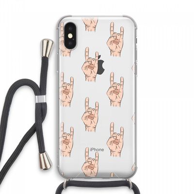 Rock: iPhone XS Max Transparant Hoesje met koord