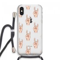 Rock: iPhone XS Max Transparant Hoesje met koord