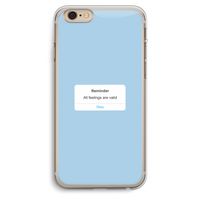 Reminder: iPhone 6 Plus / 6S Plus Transparant Hoesje