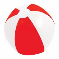 Mega opblaasbare strandbal - Dia 150 cm - rood/wit - plastic