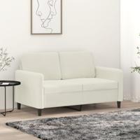 Tweezitsbank 120 cm fluweel crmekleurig