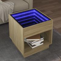 Salontafel met Infinity LED 50x50x50 cm sonoma eikenkleurig