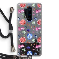 Bloemetjes: OnePlus 8 Pro Transparant Hoesje met koord