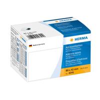 Etiket herma adres 4341 89x42mm wit 250st op rol