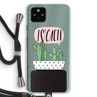 I love cacti: Pixel 5a 5G Transparant Hoesje met koord
