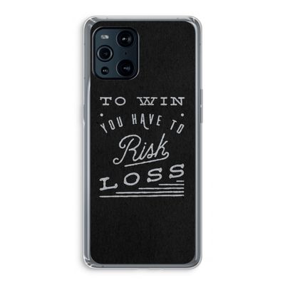Risk loss: Oppo Find X3 Transparant Hoesje