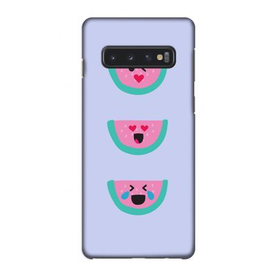 Smiley watermeloen: Samsung Galaxy S10 4G Volledig Geprint Hoesje