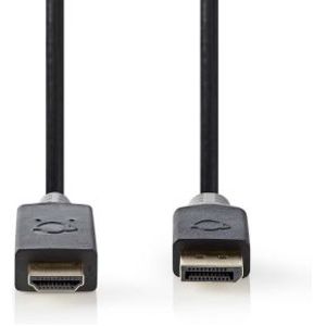 DisplayPort - HDMI-kabel | DisplayPort male - HDMI-connector | 2,0 m | Antraciet [CCBW37100AT20]