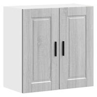 Keukenbovenkast Porto bewerkt hout grijs sonoma eiken