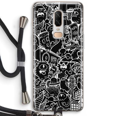 Vexx Black City : OnePlus 6 Transparant Hoesje met koord