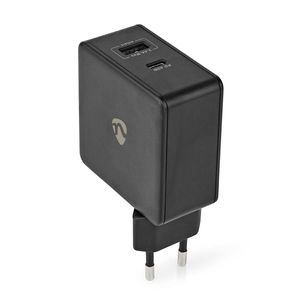 Thuislader | 3,0 A | USB / USB-C | Power Delivery 45 W | Zwart