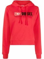 Diesel hoodie à logo brodé - Rouge - thumbnail