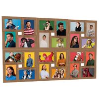 VidaXL Fotolijst voor 24x(13x18 cm) foto mdf lichtbruin