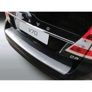 Bumper beschermer passend voor Volvo V70 6/2013- (excl. XC70) 'Ribbed' 'Brushed Alu' Lo GRRBP761B