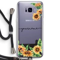 Zonnebloemen: Samsung Galaxy S8 Plus Transparant Hoesje met koord