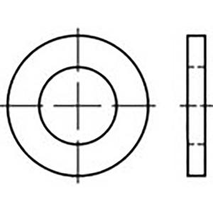 Onderlegring 24 mm 36 mm Staal Verzinkt 200 stuk(s) TOOLCRAFT TO-6865815