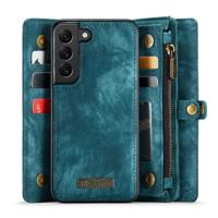 Caseme Samsung Galaxy S22 hoes - Vintage 2 in 1 portemonnee - Blauw