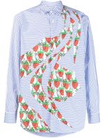 Comme Des Garçons Shirt chemise en coton à imprimé graphique - Bleu