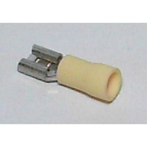 Bofix kabelschoen amp vrouw 6,3mm geel (25st)