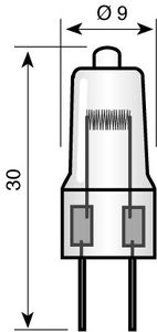 Halogeenlamp Steeklampje 5W 70 lumen 12V fitting G4