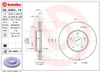 Remschijf BREMBO, Remschijftype: Binnen geventileerd, u.a. für Volvo, Ford - thumbnail