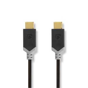 USB-Kabel | USB 3.2 Gen 1 | USB-C Male | USB-C Male | 5 Gbps | Verguld | 2.00 m | Rond | PVC | Zwart
