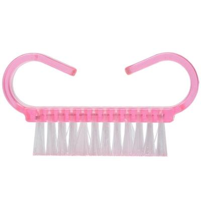 10 STKS schoonmaken borstel gereedschap Nail Art Care manicure pedicure verwijderen stof kleine hoek schone borstels (roze)