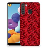 Samsung Galaxy A21 TPU Case Red Roses - thumbnail