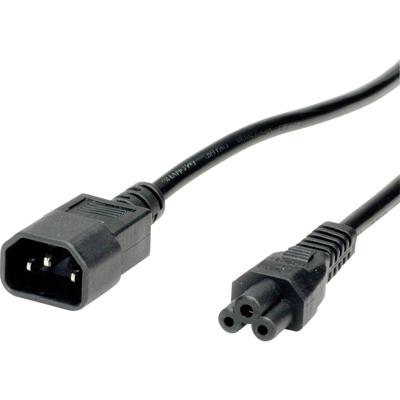 VALUE Stroomkabel IEC320/C14 male - C5 female, zwart, 1,8 m