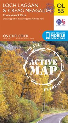 Wandelkaart - Topografische kaart 55 OS Explorer Map | Active Loch Laggan / Creag Meagaidh | Ordnance Survey