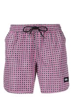 GCDS short de bain à patch logo - Rose