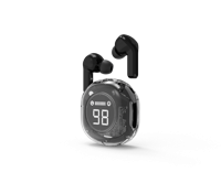 Transparante TWS in-ears, zwart