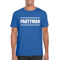 Partyman t-shirt blauw heren - thumbnail