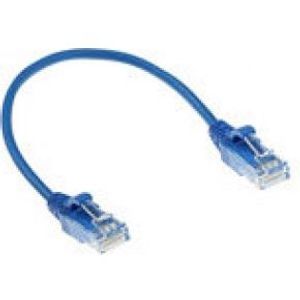 ACT Blauwe 5 meter LSZH U/UTP CAT6 datacenter slimline patchkabel snagless met RJ45 connectoren