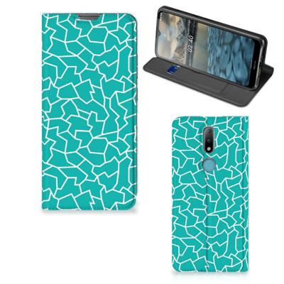 Nokia 2.4 | Bookcase | Cracks Blue