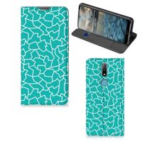 Nokia 2.4 | Bookcase | Cracks Blue