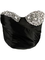 AREA crystal-embellished strapless top - Noir - thumbnail