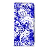 Mobiel BookCase OnePlus Nord 2T Angel Skull Blauw