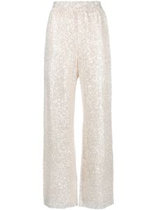 Stine Goya pantalon palazzo à ornements en sequins - Tons neutres