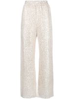 Stine Goya pantalon palazzo à ornements en sequins - Tons neutres