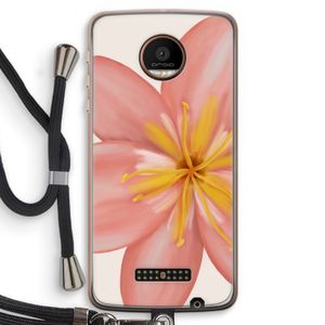 Pink Ellila Flower: Motorola Moto Z Force Transparant Hoesje met koord